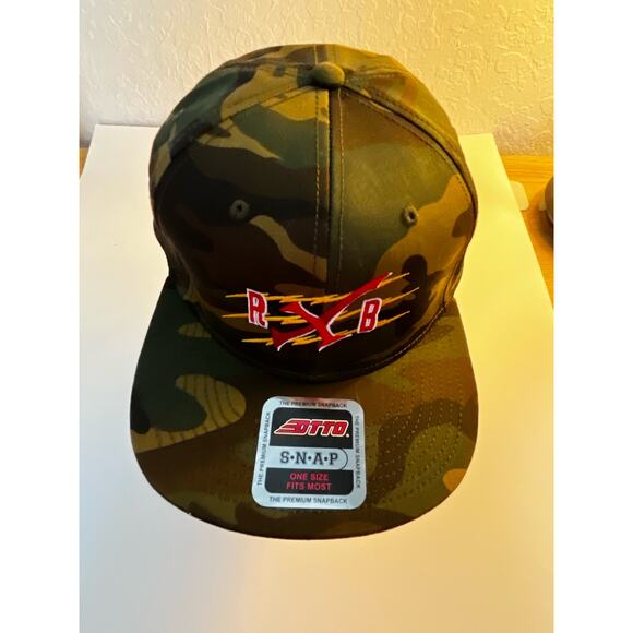 R B Otto Cap Premium Snapback 6 panel cloth Camo hat trucker - Picture 1 of 12